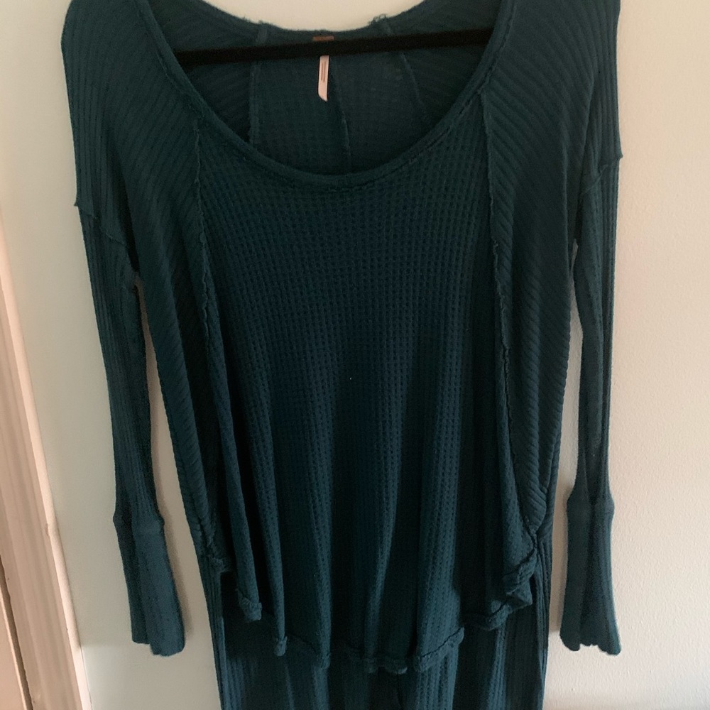 Green/ blue long sleeved free people top size s